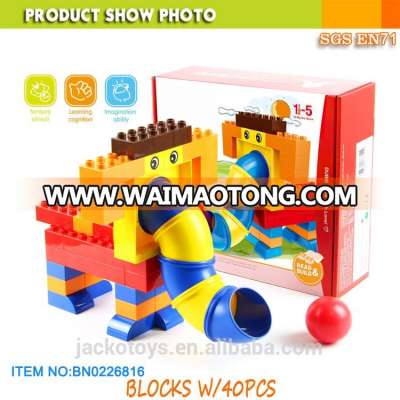 Eco friendly plastic ABS pipe game large building block for baby