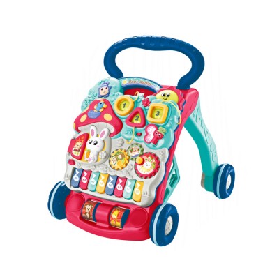 Multi Functional Baby Activity Walker With Storage Basket Musical Learning Toys