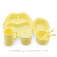 Eco-Friendly material vegetable  Baby Tableware Set 8pcs made from cornstarch