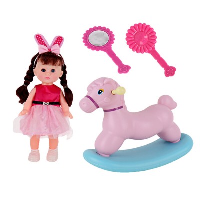 10 Inch Soft Plastic Girl Doll Horse Toy Girls Toys Dolls Kids Doll toy